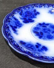 Load image into Gallery viewer, Vintage Flow Blue Saucer - &quot;Waldorf&quot; - Royal Semi-Porcelain - England
