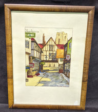 Load image into Gallery viewer, Framed Artwork - Old European Town, Cobblestone Road
