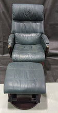 Load image into Gallery viewer, Forest Green Leather Aventglide Rocking Chair &amp; Foot Stool
