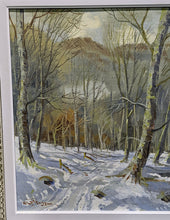 Load image into Gallery viewer, Framed Painting on Canvas - Winter Scene - 34 x 26

