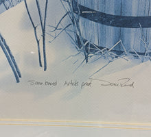 Load image into Gallery viewer, Artists Proof - D. Reid - Snow Barrel - Framed
