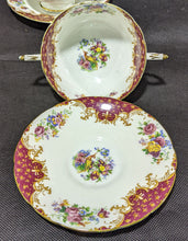 Load image into Gallery viewer, 4 Paragon Bone China - Rockingham - Red - Cream Soup &amp; Saucer
