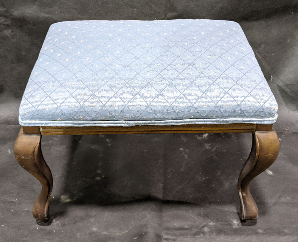 Small, Vintage, Upholstered Top Foot Stool