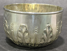 Load image into Gallery viewer, 1882 Sterling Silver Leaf &amp; Sprout Design Bowl - Aldwinckle &amp; Slater
