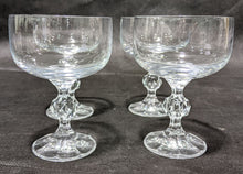 Load image into Gallery viewer, 4 Elegant Crystal Champagne / Sherbet Glasses
