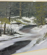 Load image into Gallery viewer, Original Oil &amp; Watercolour, Mixed Media Artwork - First Snow - Signed
