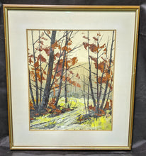 Load image into Gallery viewer, Original Oil &amp; Watercolour, Mixed Media Artwork - Autumn Forest - Signed
