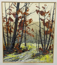 Load image into Gallery viewer, Original Oil &amp; Watercolour, Mixed Media Artwork - Autumn Forest - Signed
