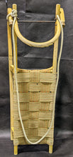 Load image into Gallery viewer, Antique Wooden Sled / Tobaggan With Woven Seat

