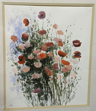 Load image into Gallery viewer, Framed Watercolour -- Poppies -- Artist Signed
