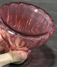 Load image into Gallery viewer, Vintage Cranberry Glass, Silver Plate Top, Muffineer - Ribbed Design

