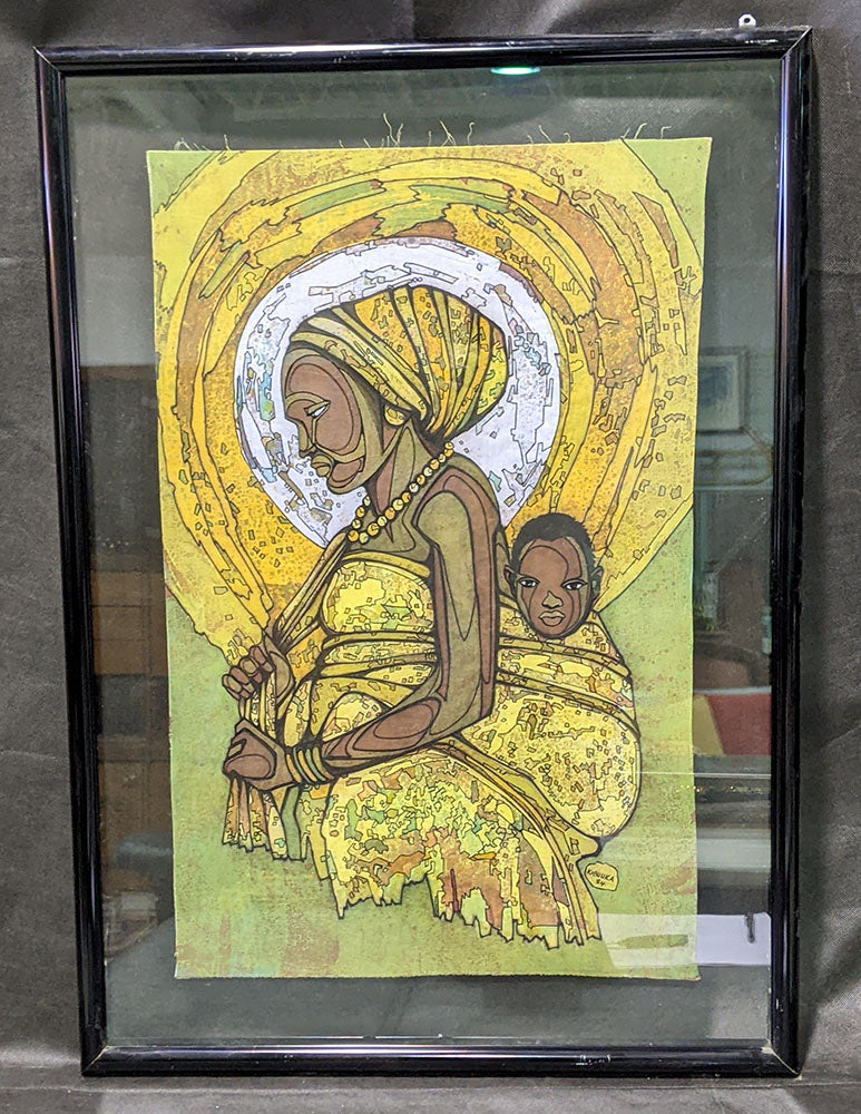 Framed - Signed - Silkscreen Artwork - Mother & Child - 1984