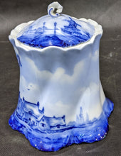 Load image into Gallery viewer, Vintage Delft (Germany) Porcelain Biscuit Barrel
