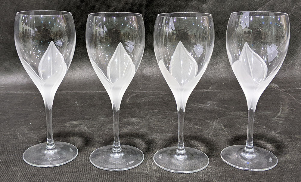 4 x J. G. Durand Crystal Stemware Glasses