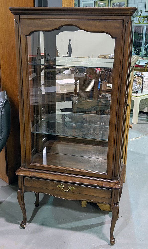 Mirrored Back, Glass & Wood China / Display Cabinet