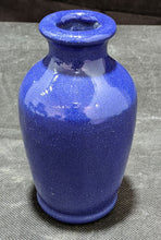 Load image into Gallery viewer, Vintage Blue Pottery Bottle / Vase - Marked Ronuk
