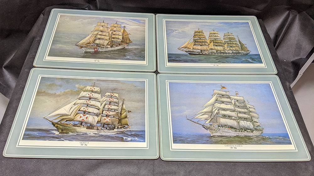 Set of 4 Pimpernel Place Mats - Ships - Original Box