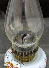 Load image into Gallery viewer, Painted Ceramic Base Oil Lamp, with Chimney
