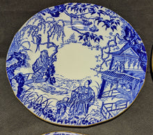 Load image into Gallery viewer, 4 Royal Crown Derby Blue Mikado 9&quot; Dinner Luncheon Plates

