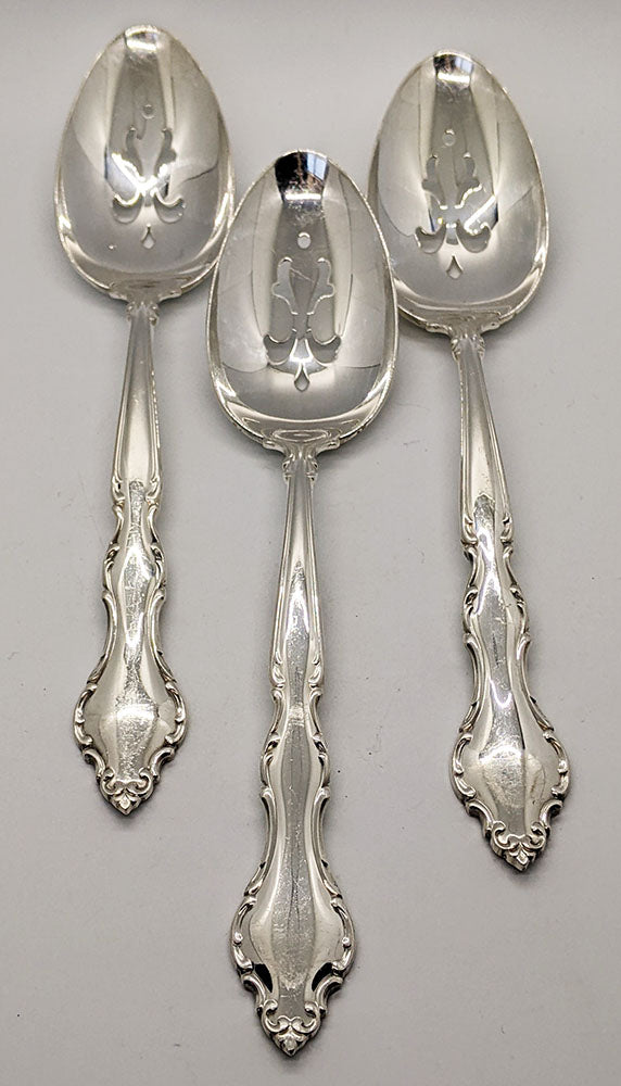International Deepsilver Silver Plate Serving Spoons – Pierced