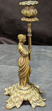 Load image into Gallery viewer, Pair of Figural Brass Candle Holders
