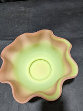 Load image into Gallery viewer, Burmese Ware Sunset Glass Ruffled Bowl
