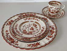 Load image into Gallery viewer, 4 x Spode Copeland 5 Pc. Place Settings - Indian Tree, Orange Rust - Old Mark
