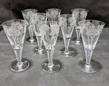 Load image into Gallery viewer, Stuart Crystal Set of (8) Eden Pattern Water Glass Goblet 7 3/4&quot; Tall
