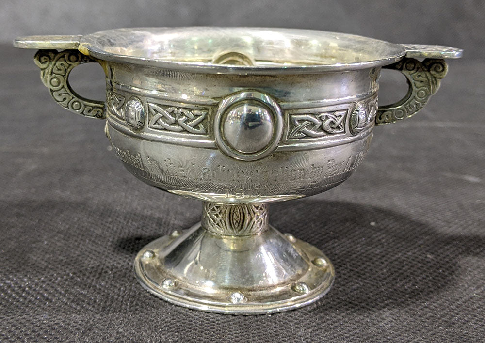 Dublin, Sterling Silver 1917 Golf Trophy by Hopkins & Hopkins - Celtic Detail