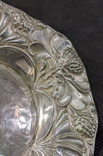 Load image into Gallery viewer, Sterling Silver, Wide Floral Rim Nut Bowl

