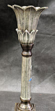 Load image into Gallery viewer, Silver &amp; Brown Tone Tall, Mantle / Altar Candle Stick Holder - 15.5&quot;
