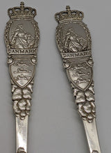 Load image into Gallery viewer, 1915 Danish Silver - P. Christensen - Christian Heise Denmark Fork &amp; Table Spoon
