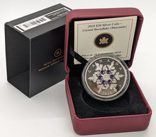 Load image into Gallery viewer, 2010 Canada $20 Fine Silver Coin - Tanzanite Crystal Snowflake by RCM
