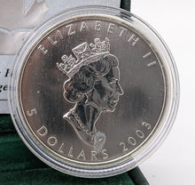 Load image into Gallery viewer, 2003 Canada 1 oz Fine Silver Coloured Maple Leaf Coin
