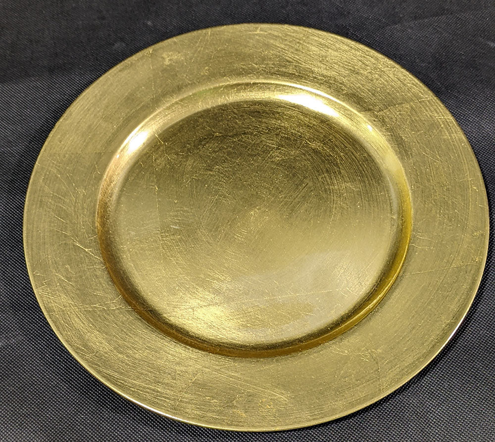Gold Tone Charger - 13” Diameter