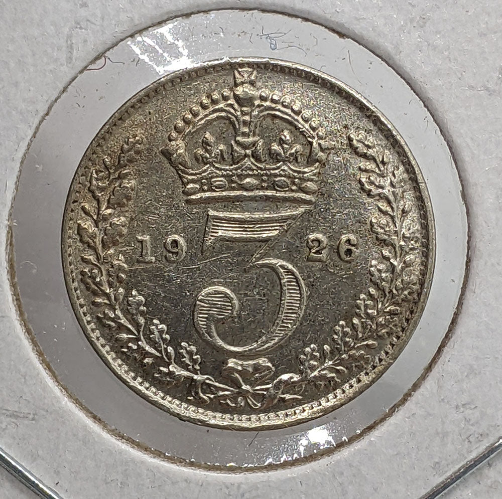 1926 Great Britain - UK - 3 Pence Coin - Beautiful