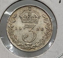 Load image into Gallery viewer, 1926 Great Britain - UK - 3 Pence Coin - Type I
