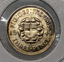 Load image into Gallery viewer, 1944 Great Britain - UK - 3 Pence Coin
