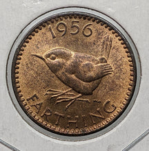 Load image into Gallery viewer, 1956 Great Britain - UK - Farthing Coin
