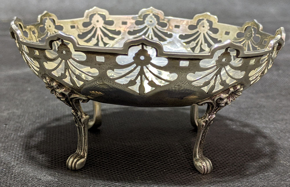 Footed Birks Sterling Silver Mint Bowl - Open Detail