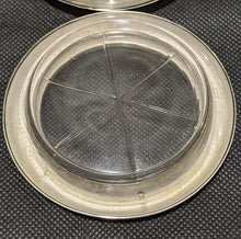 Load image into Gallery viewer, 4 Sterling Silver Rimmed Glass Coasters by Whiting
