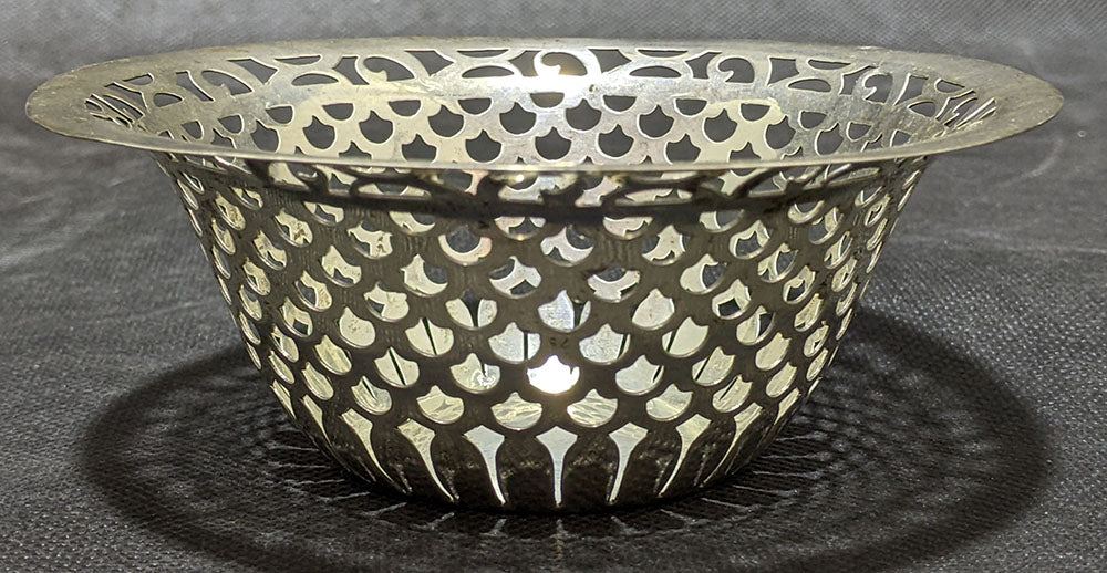 Reticulated Shoulder Sterling Silver Decorative Bowl