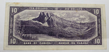 Load image into Gallery viewer, 1954 Bank of Canada $10 Devil&#39;s Face Bank Note - E/D Serial
