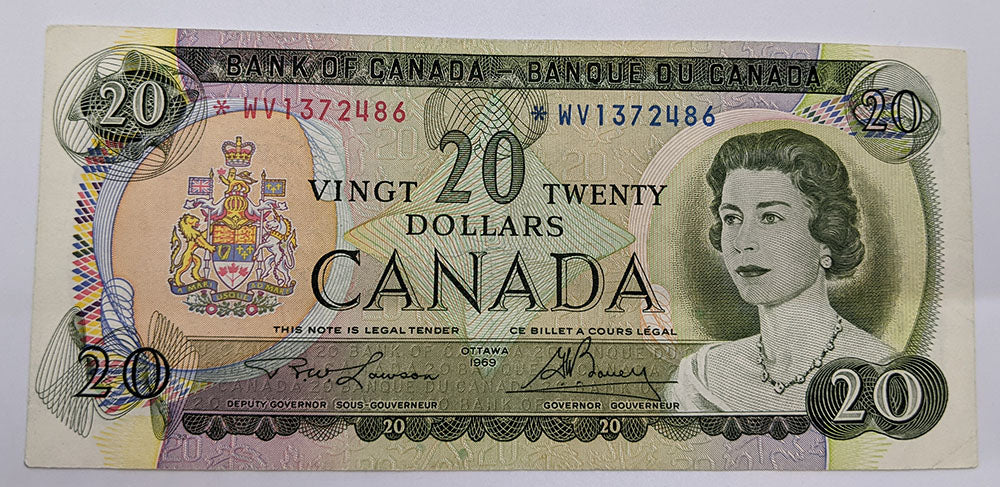 1969 Bank of Canada $20 Replacement Bank Note - *WV