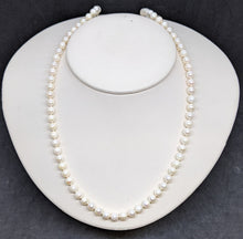 Load image into Gallery viewer, 5.5 - 6 mm Cultured Pearl Strand Necklace With 14 KT Gold Clasp - 30&quot;
