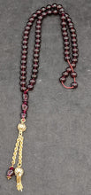 Load image into Gallery viewer, Beautiful Tasbih Prayer Beads - Garnet &amp; 14 Kt - 18&quot; Plus Tassel - Appraised

