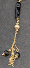 Load image into Gallery viewer, Tasbih Prayer Beads - Black Onyx Bead - 18 Kt Chain &amp; Tassel - 24&quot;
