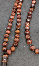 Load image into Gallery viewer, Beautiful Tasbih Prayer Beads - Tiger Eye &amp; 14 Kt - 22&quot; Plus Tassel - Appraised
