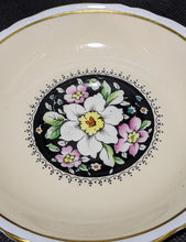 Load image into Gallery viewer, Paragon Fine Bone China Teacup &amp; Saucer - Peach, Black &amp; Flowers
