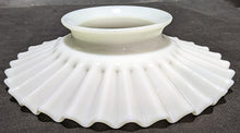 Load image into Gallery viewer, Antique Milk Glass Petticoat Light Reflector - Scalloped
